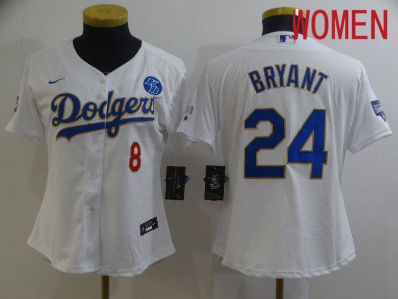 Women Los Angeles Dodgers #24 Bryant White Game 2021 Nike MLB Jersey->women mlb jersey->Women Jersey